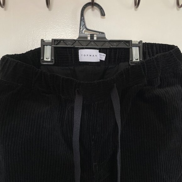 Topman tapered Cord Joggers – W32 L30 (black) - Picture 5 of 10